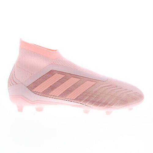 Adidas Predator 18+ FG DB2310 Mens Pink Mesh Athletic Soccer Cleats Shoes 5 - Pink