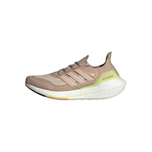 Adidas Women`s Ultraboost 21 Running Shoe Ash Pearl/white/halo Ivory 10