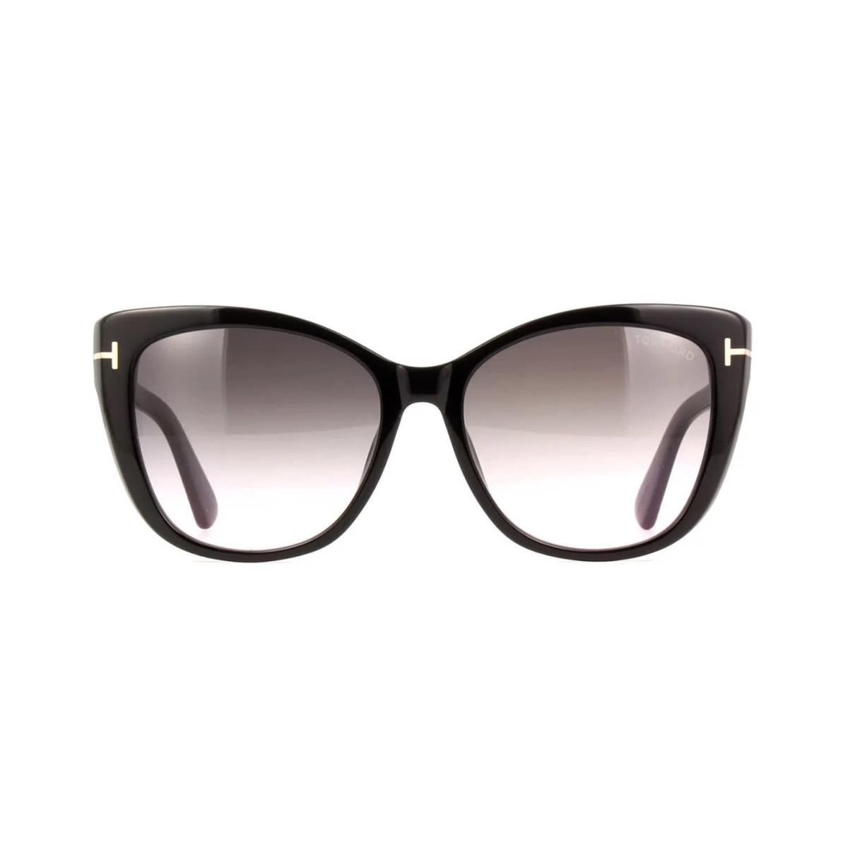Tom Ford Nora FT 0937 Shiny Black/grey Shaded 01B Sunglasses
