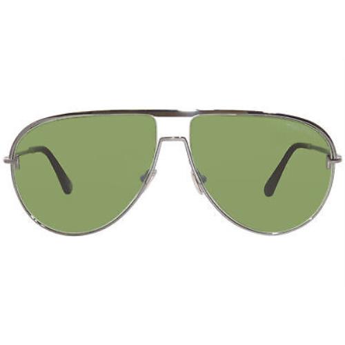Tom Ford sunglasses Theo - Gray Frame, Green Lens 0