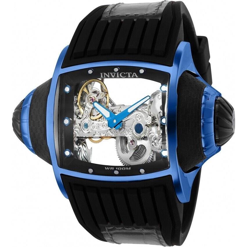 Invicta 35276 Vintage Ghost Automatic Skeleton Dial Black Blue 68MM