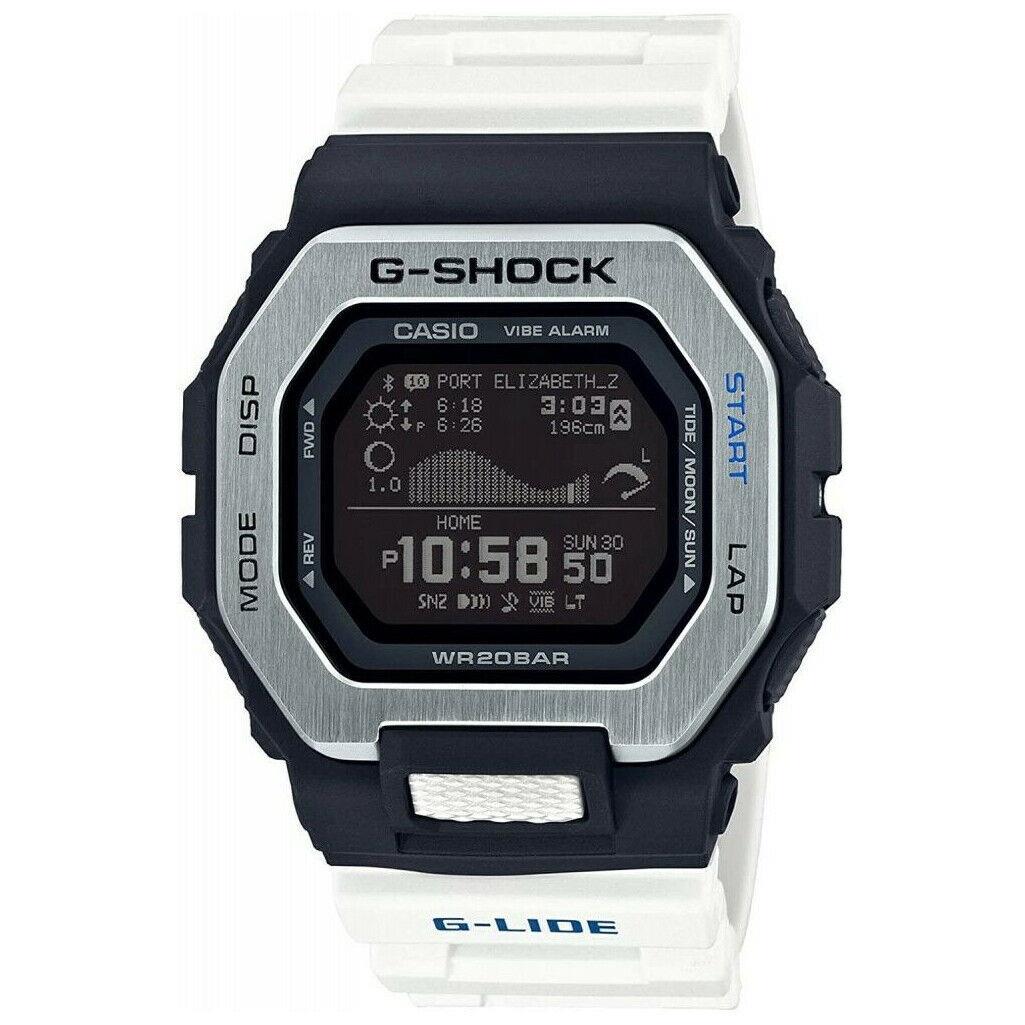 Casio G-shock GBX-100-7 Digital G-lide Surfers Bluetooth Tide White Watch