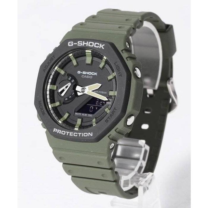 Casio G-shock GA-2110SU-3A Carbon Core Guard Green Analog Digital Watch GA-2100