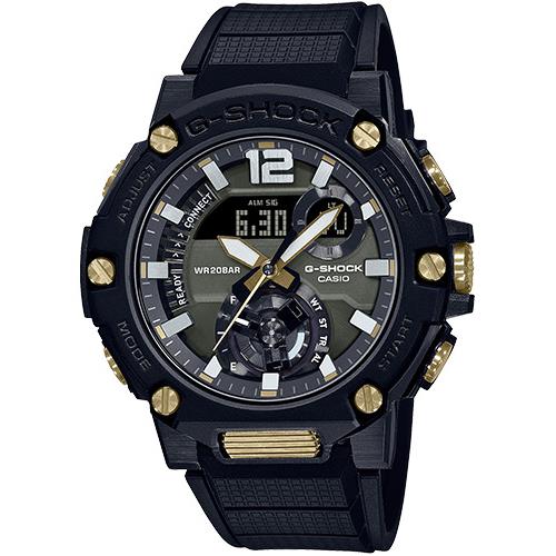 Casio Men`s G-shock Carbon Core Guard Black Strap Watch GST-B300B-1A - Band: Black, Clear