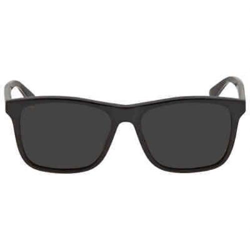 Gucci Polarized Grey Square Men`s Sunglasses GG0381SN 007 57 GG0381SN 007 57