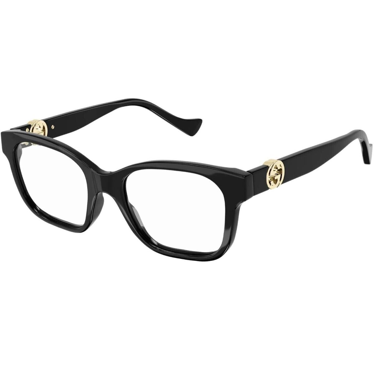 Gucci GG1025O 001 Black Gold Eyeglasses 51mm with Gucci Case Optical Frame