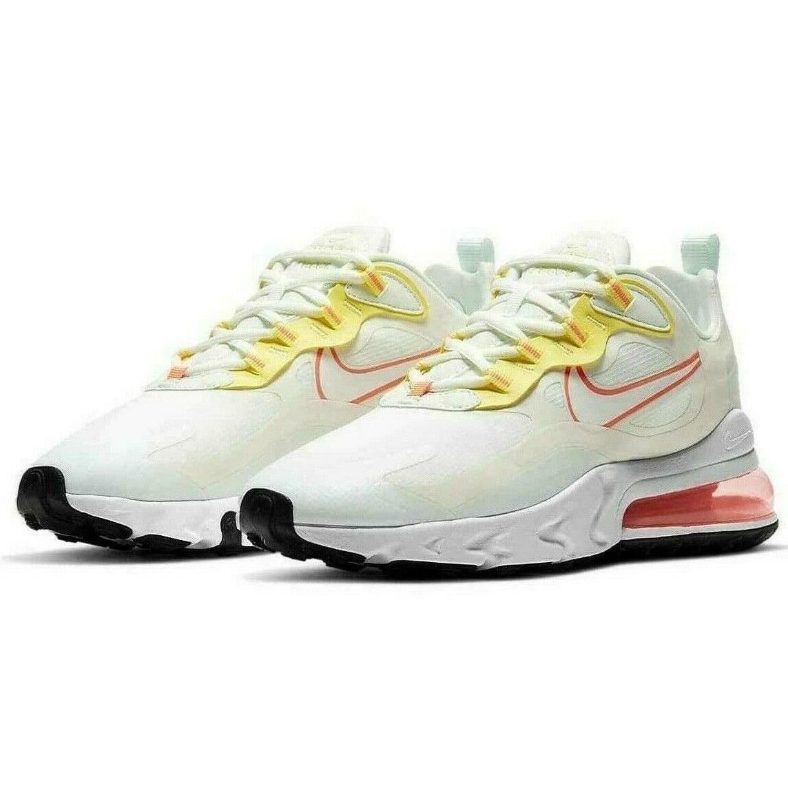 Nike Air Max 270 React Womens Size 6.5 Sneaker Shoes CV8818 102 Pale Ivory