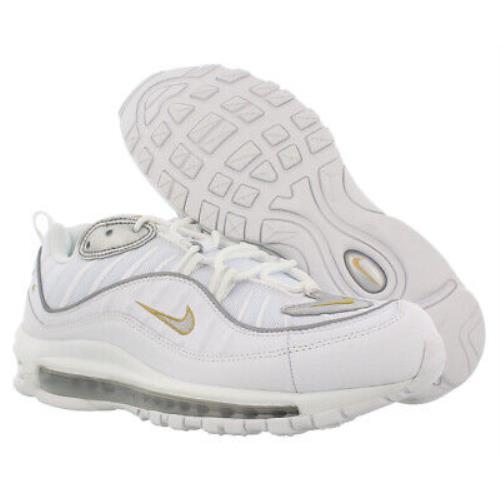 Nike W Air Max 98 Womens Shoes Size 8.5 Color: White/metallic Gold