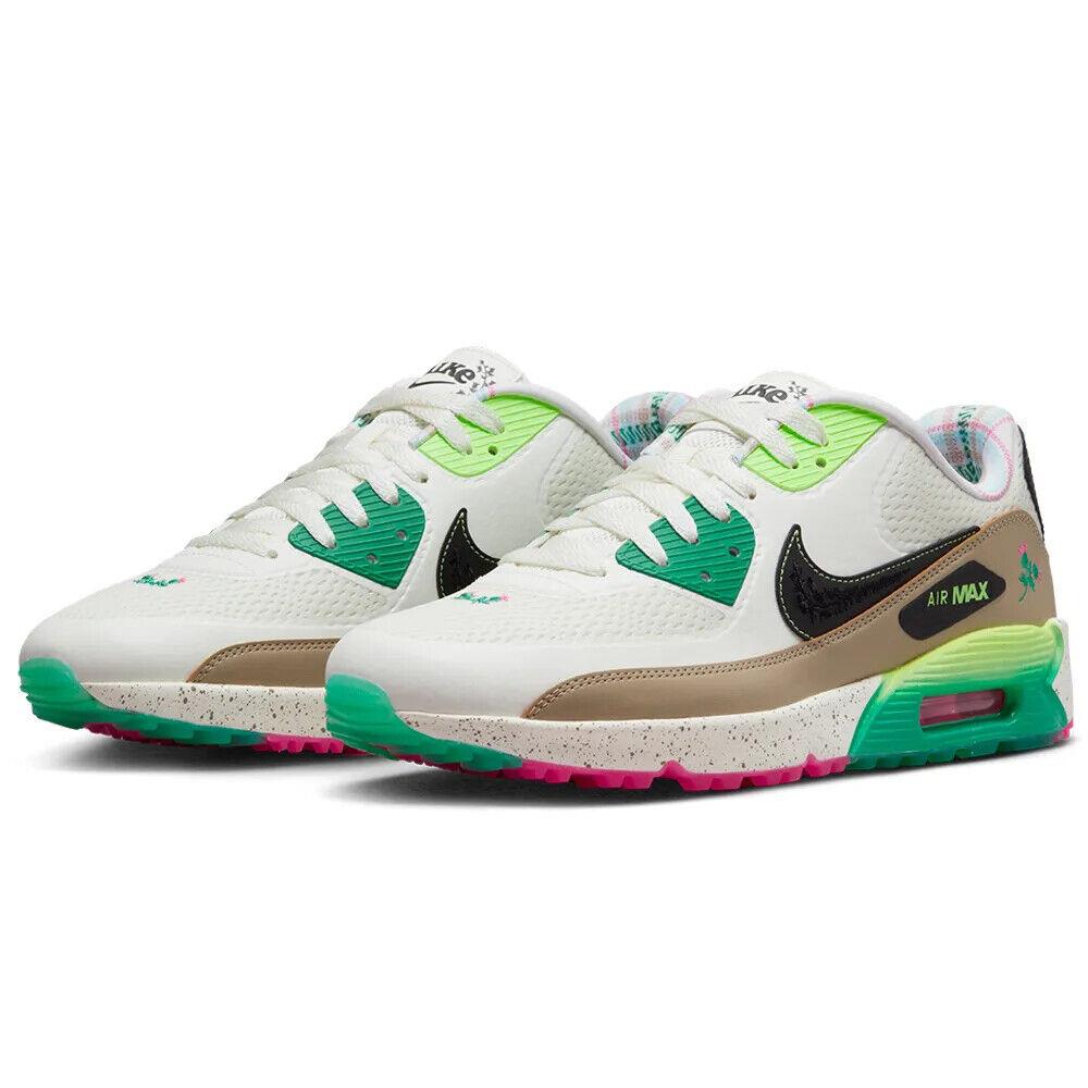 nike air max 90 white pink green