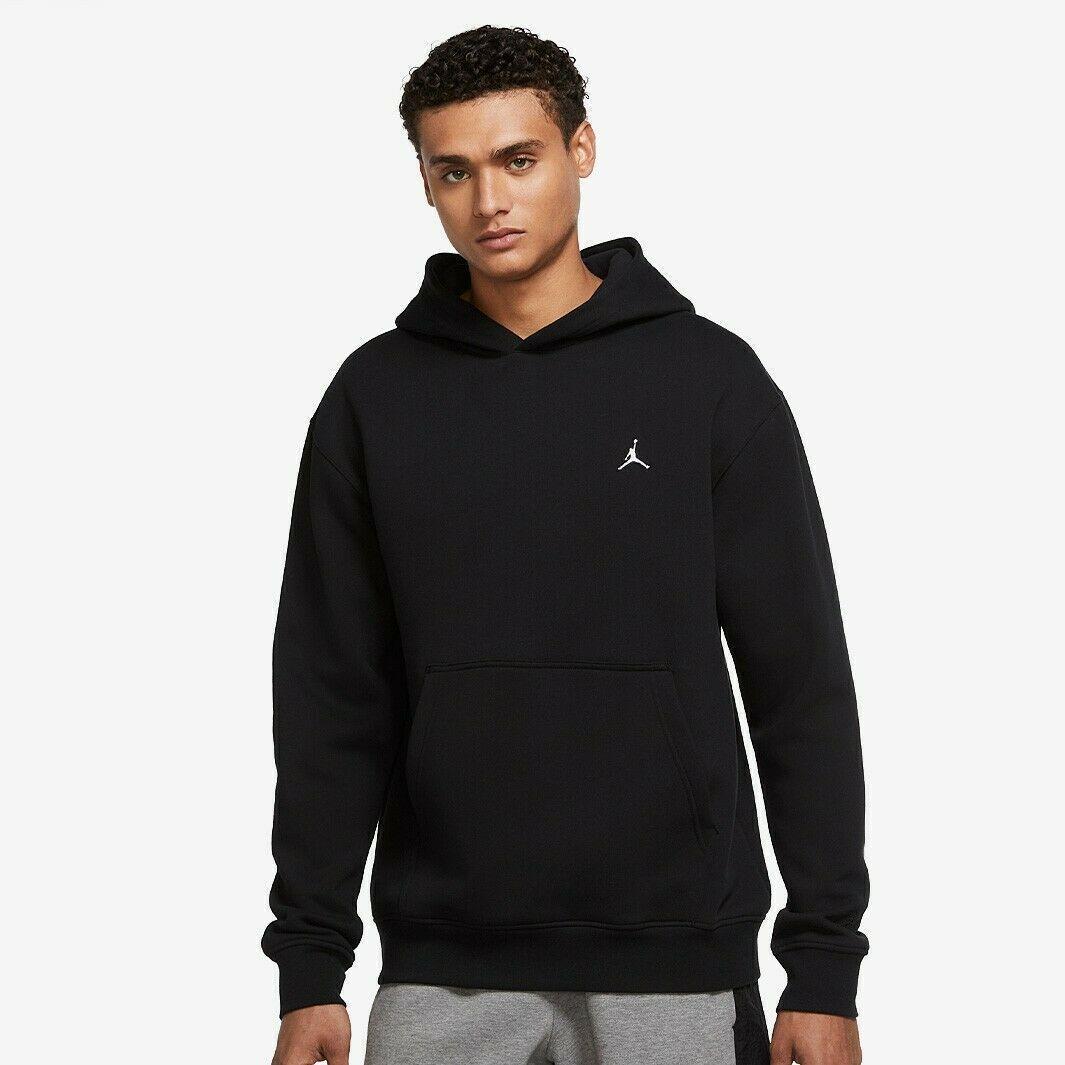 Nike Men`s Air Jordan Essentials Fleece Pullover Hoodie Black DA9818-010 Size XL