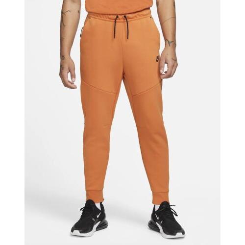 Nike Sportswear Tech Fleece Jogger Pants CU4495-808 Orange Men`s Large L