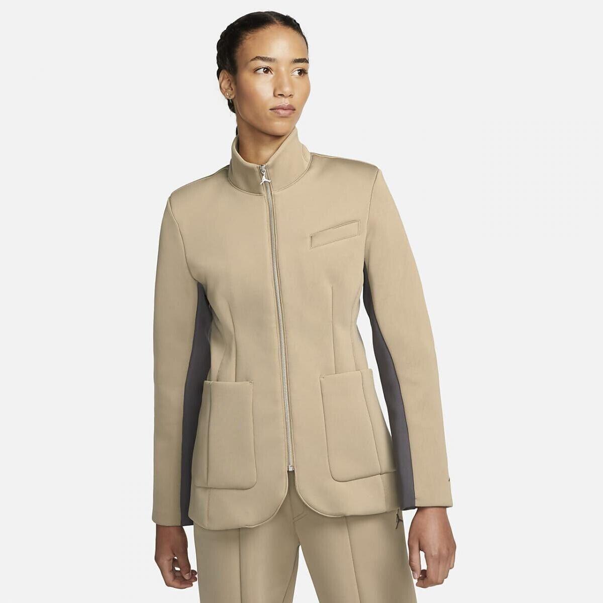 Nike Women`s Jordan Classic Capsule Suit Jacket Khaki / Thunder Gray Plus 3X