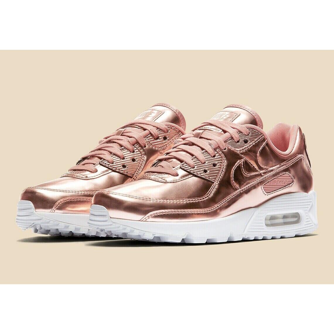 nike pink metallic air max 90