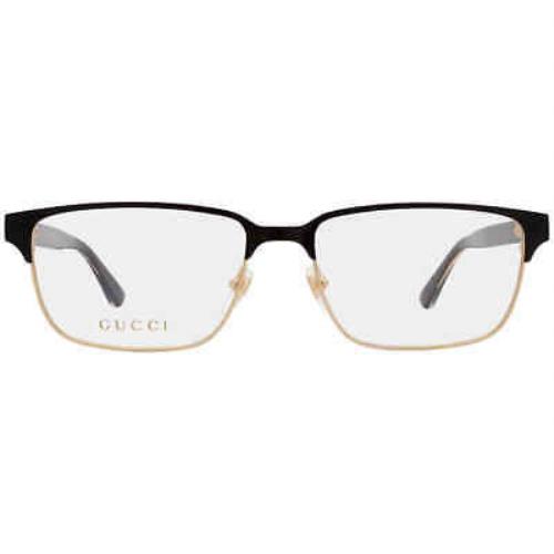 Gucci Demo Rectangular Men`s Eyeglasses GG0383O 004 58 GG0383O 004 58