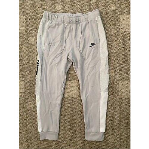 Men`s S Nike Air Brushed Back Sweatpants Athletic Pants Beige DM5209-012