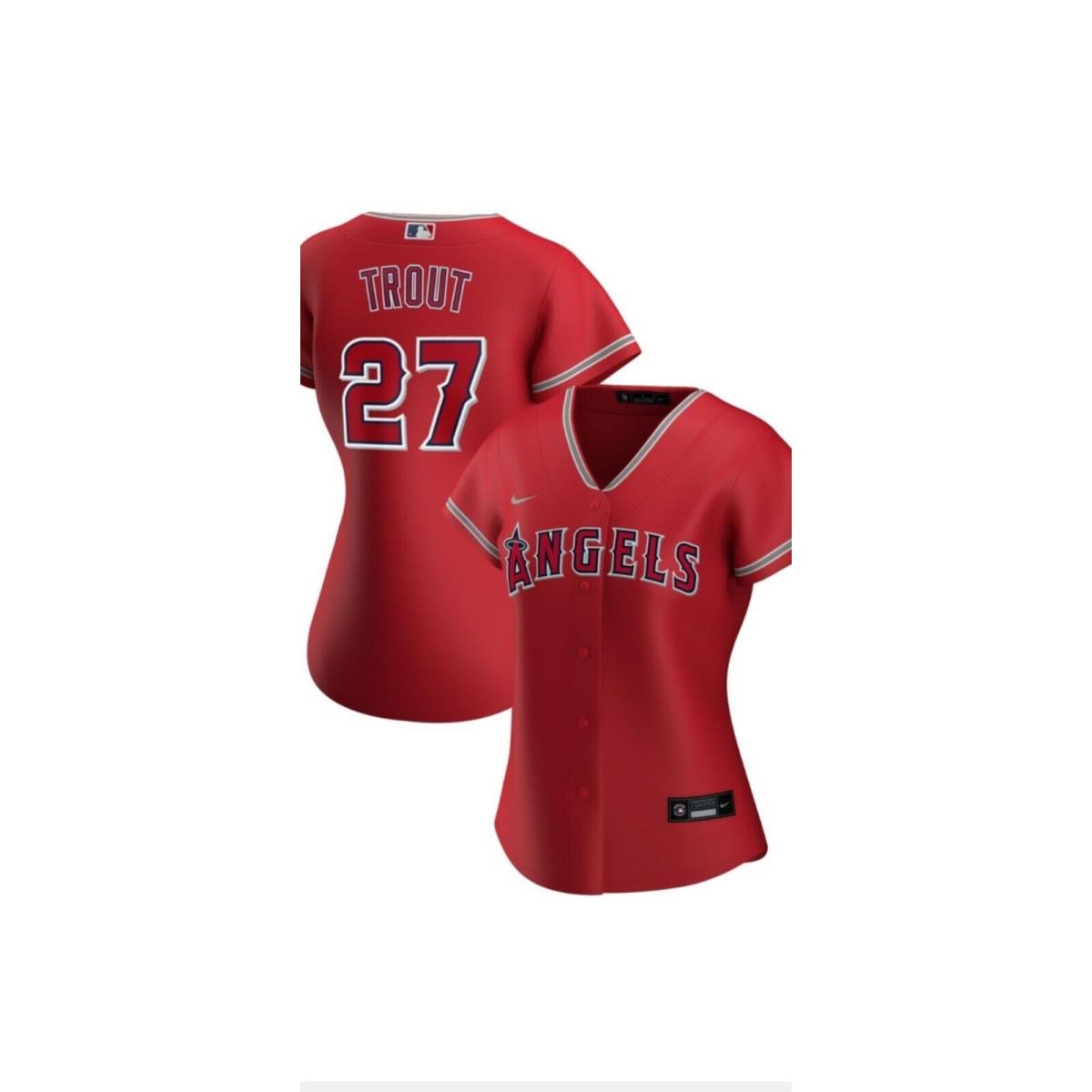 Mike Trout Angels Women`s Nike Jersey Size Large