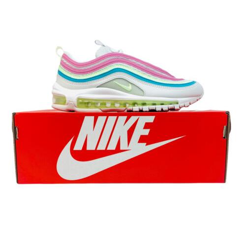 Nike Air Max 97 Easter Running Shoe White Volt Pink CW7017-100 Women s Size 6.5