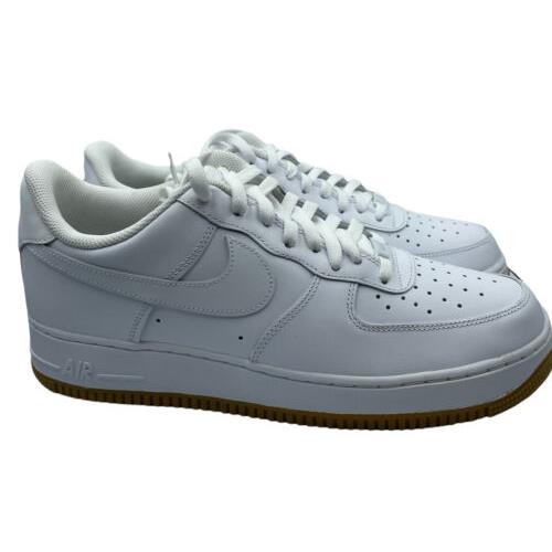 Nike Air Force 1 `07 Shoes White Gum Brown DJ2739-100 Men`s Size 12