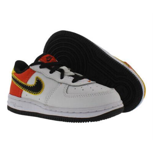 Nike Force 1 LV8 Baby Boys Shoes Size 9 Color: White/black/orange