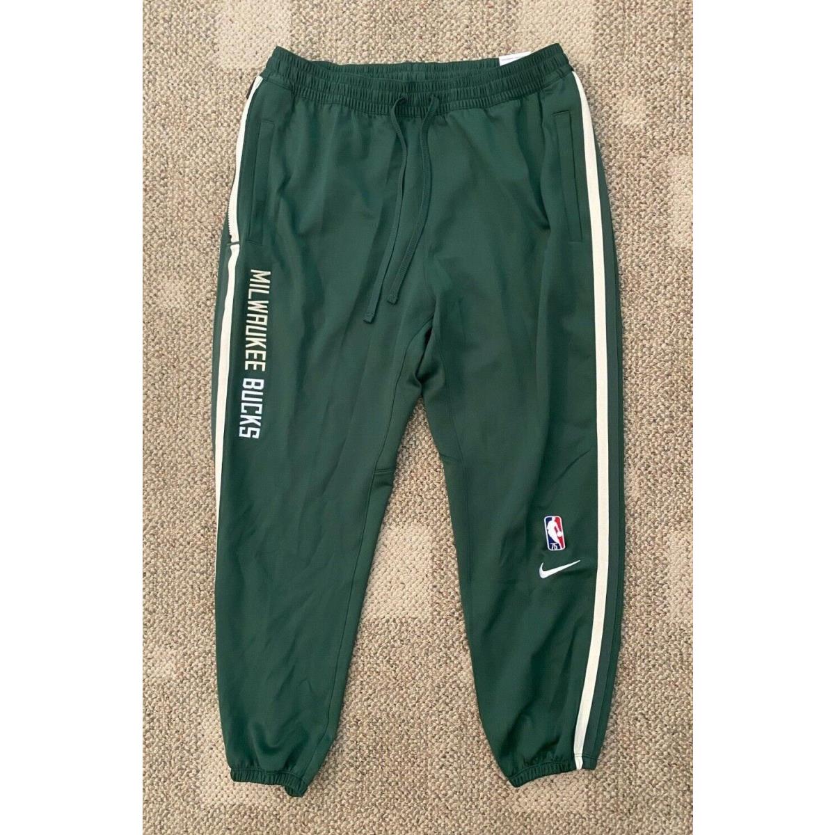 Men`s Size XL Nike Dry Basketball Athletic Pants Nba Milwaukee Bucks DB0850-323