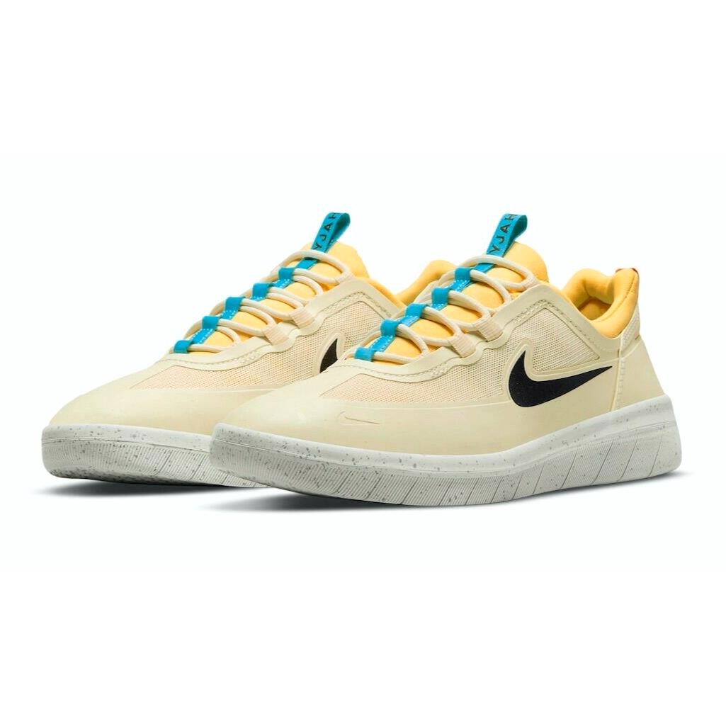 Nike SB Nyjah Free 2 Mens Size 8.5 Sneaker Shoes BV2078 200 Beach Black Topaz