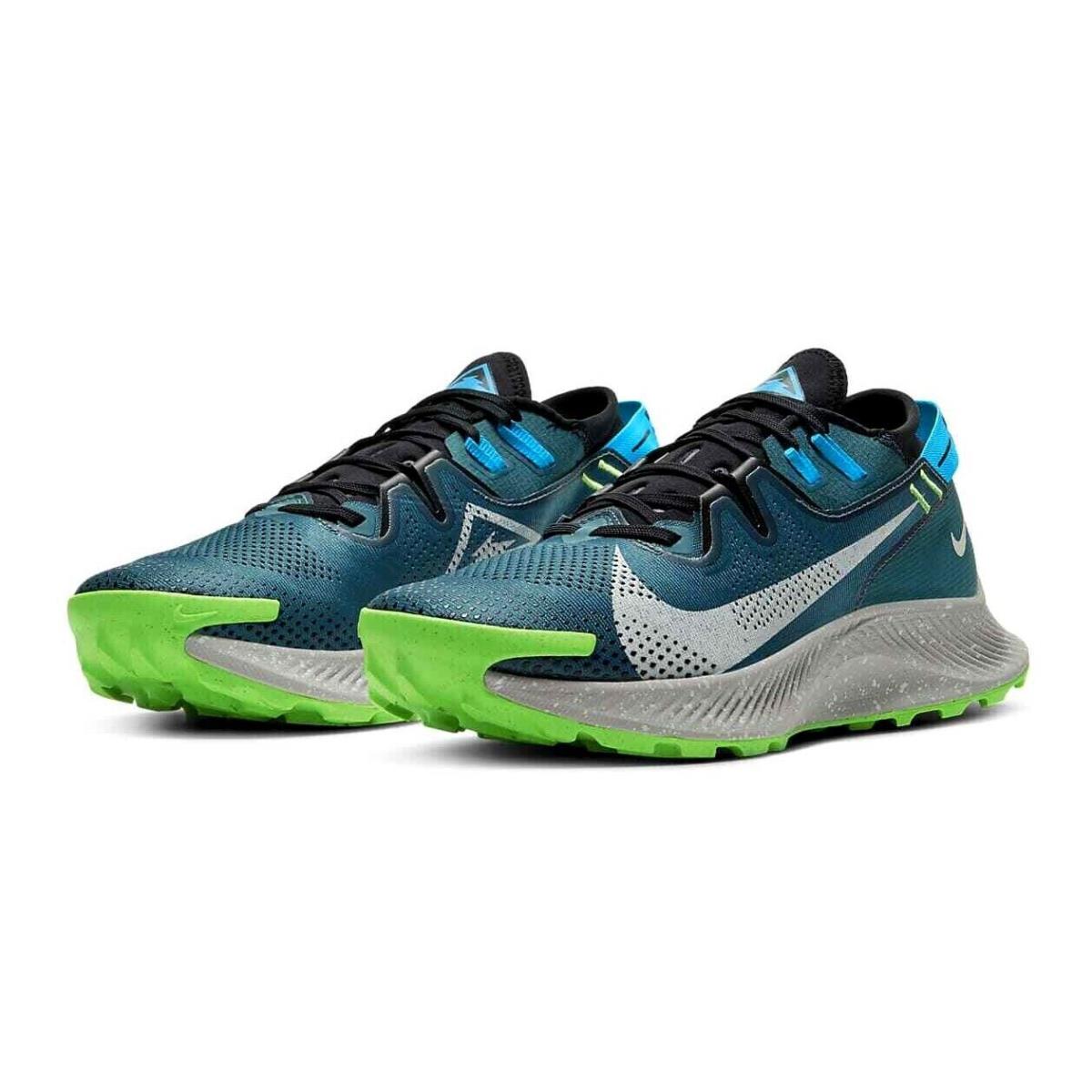Nike Pegasus Trail 2 Mens Size 8 Sneakers Shoes CK4305 300 Teal Green Silver