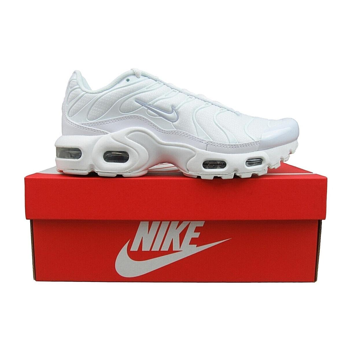 Nike Air Max Plus White GS Youth Shoes Size 6Y / Womens 7.5 CW7044-100