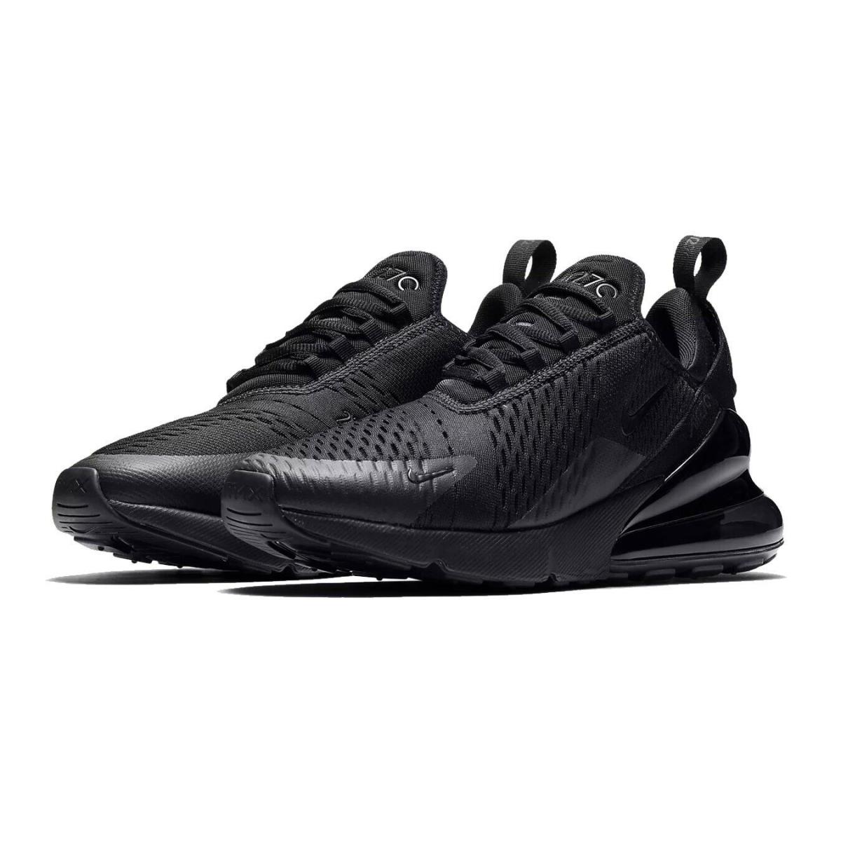 Nike Air Max 270 Mens Size 10 Sneaker Shoes AH8050 005 Triple Black