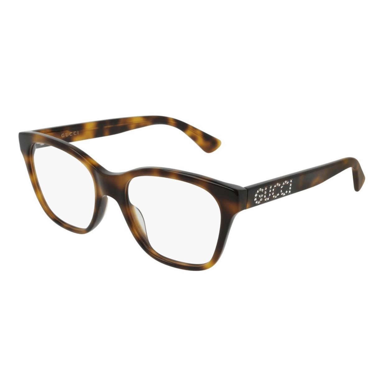 Gucci GG0420O 002 Havana/soft Cat Eye Women`s Eyeglasses - Frame: Havana, Lens: Clear