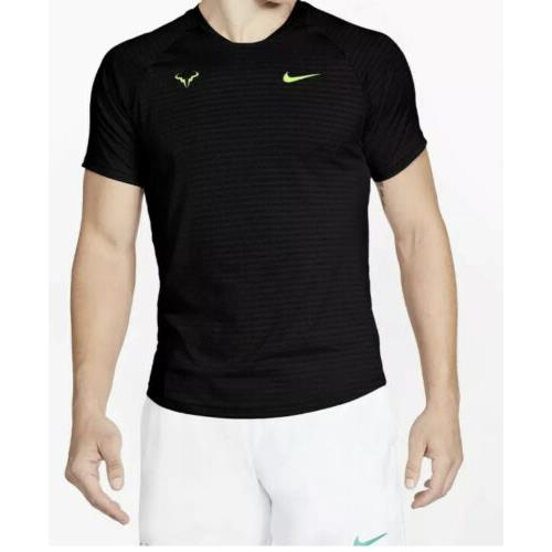 Nike Court Aeroreact Rafa Nadal Slam CI9152 010 Men Large L Dri-fit Black Volt