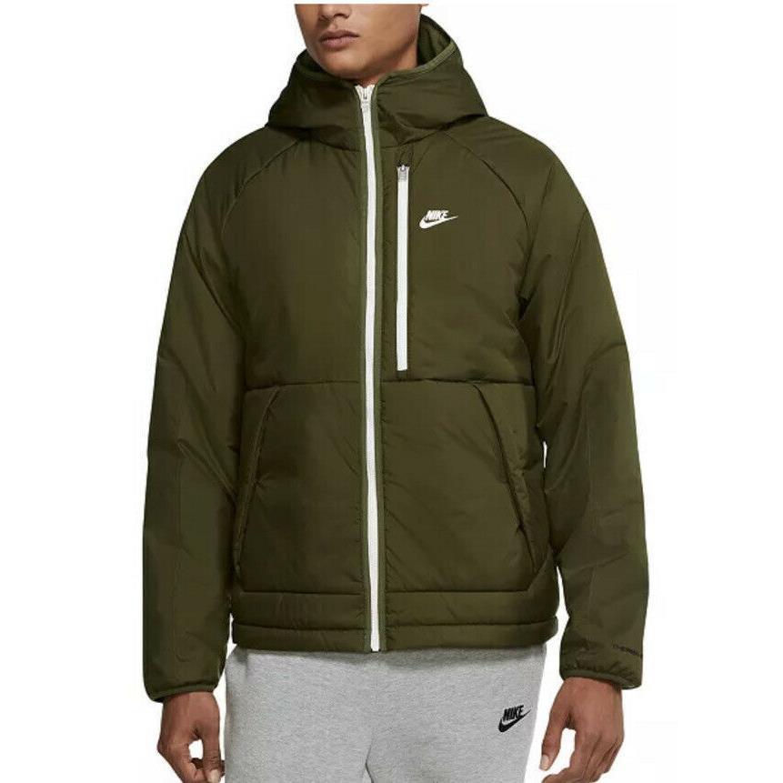 Nike Men`s Therma Full-zip Hooded Winter/spring/fall Green Xxl