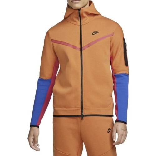 Nike Sportswear Men Tech Fleece Full-zip Hoodie Hot Curry CU4489-808 Size 2XL