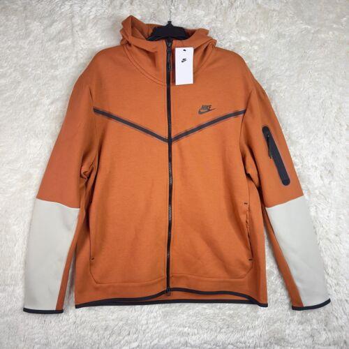 Nike Tech Fleece Hoodie Jacket Sweater Burnt Sunrise CU4489-825 Mens XL