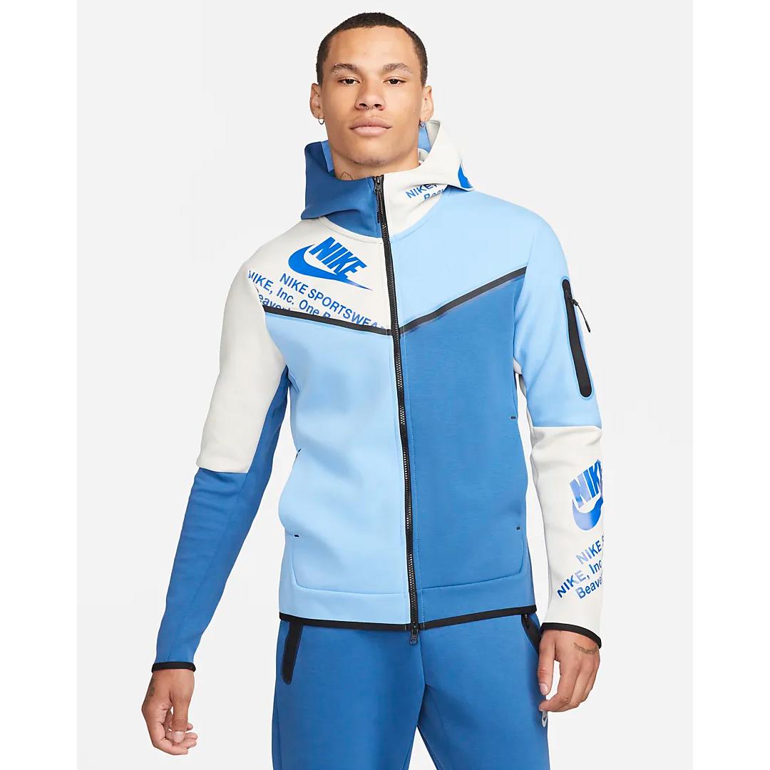 Nike Sportswear Tech Fleece Graphics Hoodie Men`s SZ Xxl Full Zip DM6474-407