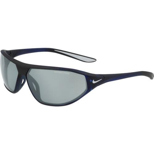 Nike Aero Swift Matte Midnight Navy/grey Sport Wrap Sunglasses - DQ0803 410