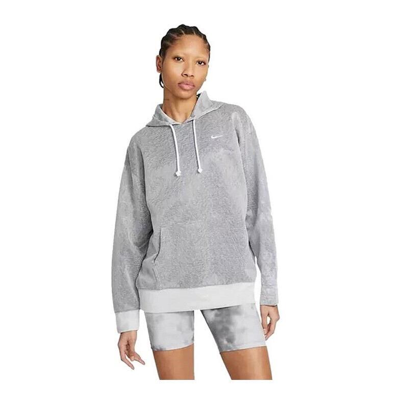 Nike Women Dri-fit Icon Clash Oversize Fit Hoodie Gray Size XS 9667