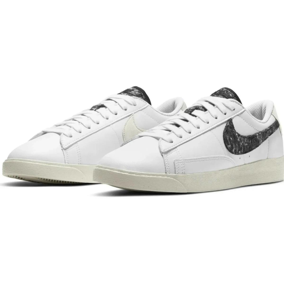 Nike Blazer Low SE Womens Size 7 Sneakers Shoes DA4934 100 White Black Wool