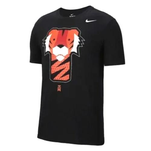 Men S Nike Tiger Woods Frank Logo Tee Shirt Black Orange sz XL