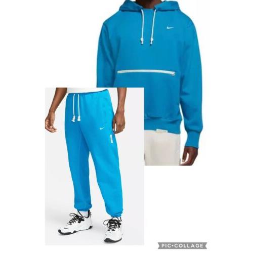 Nike Standard Issue Basketball Hoodie Sweatpants Set Sweatsuit CV0864-411 Blue