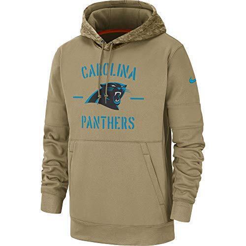Nike Men`s Carolina Panthers Salute to Service Nfl Hoodie Tan AT6724 297