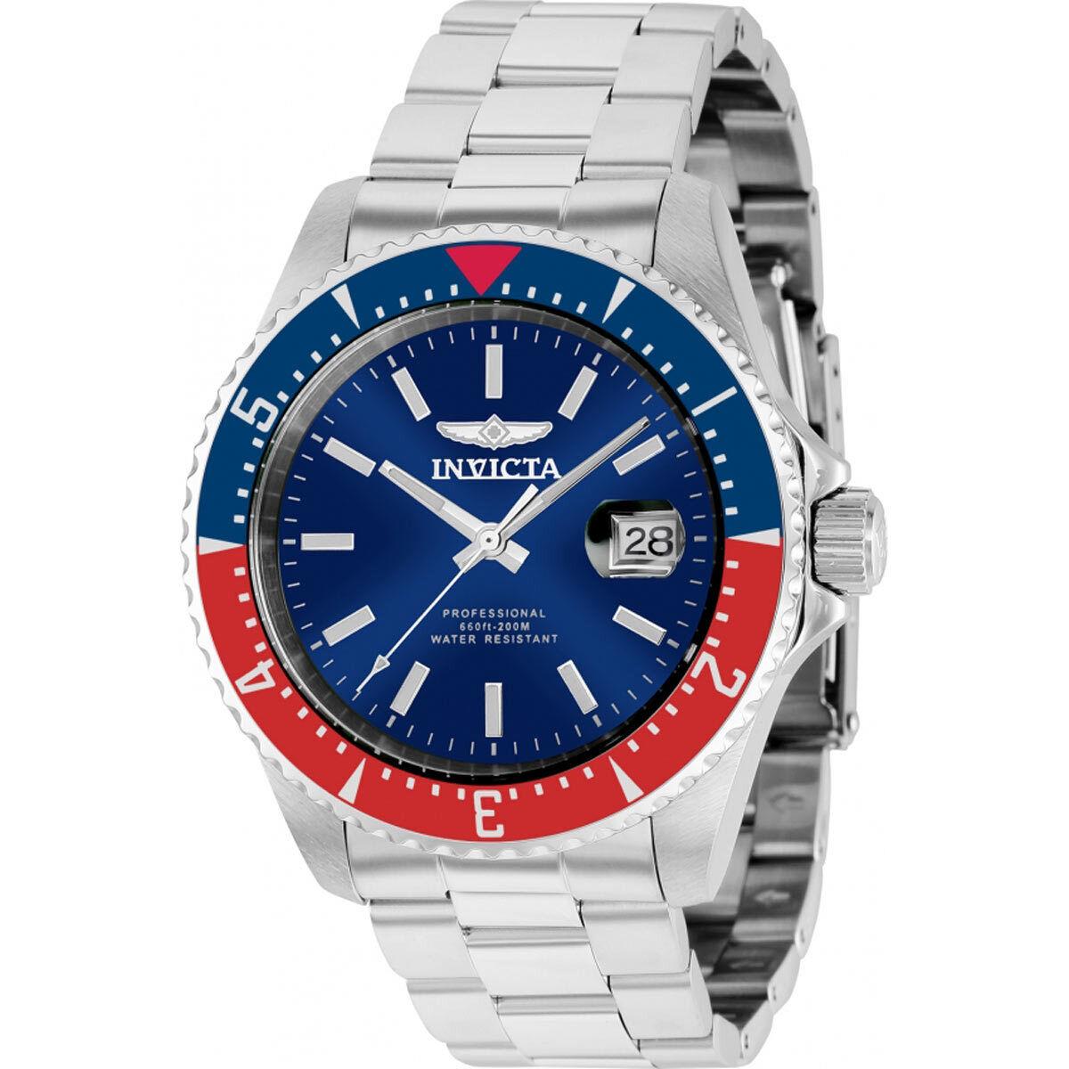 Invicta Men`s Watch Pro Diver Automatic Blue Dial Stainless Steel Bracelet 36784