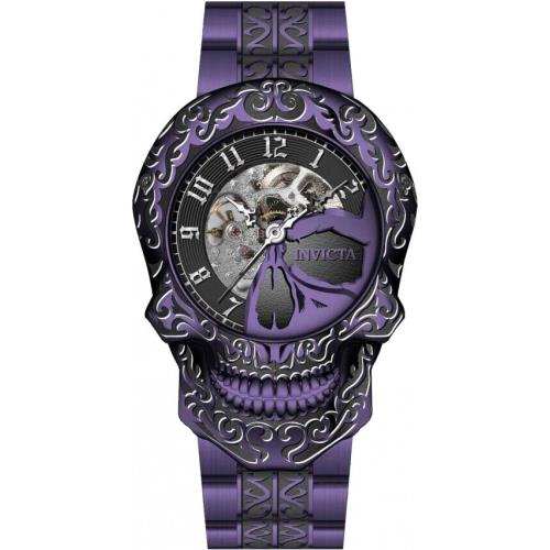Invicta Artist Automatic Men`s Watch - 50.5mm Purple 39184 - Dial: Black, Silver