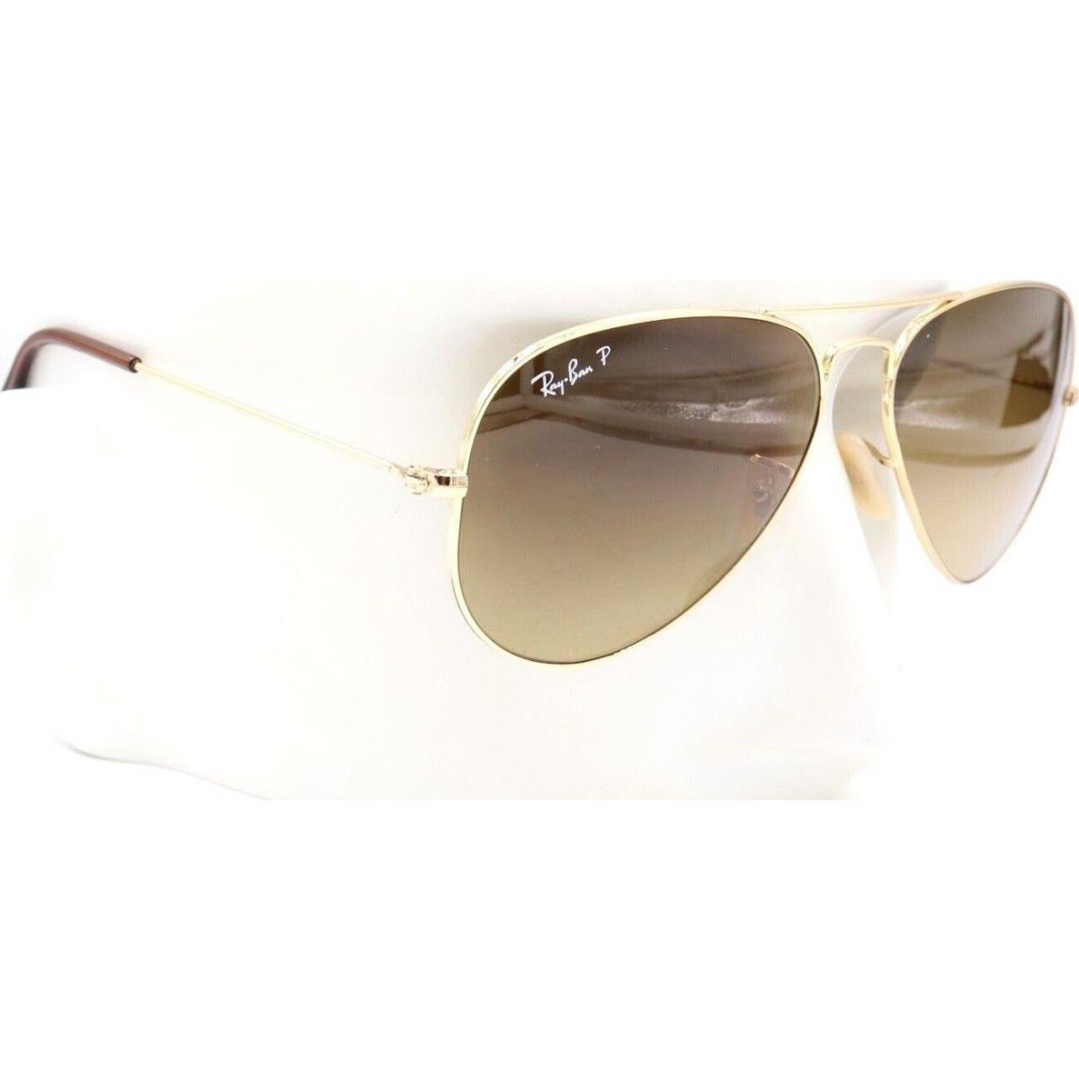 Ray-ban Aviator Arista Brown Gradient Polarized Sunglasses RB3025 001/M2 58