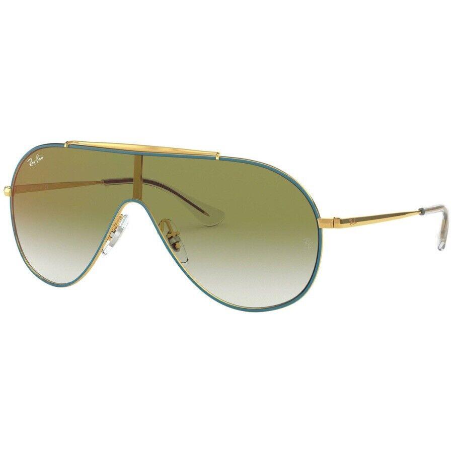Ray-ban RJ9546S 275/W0 Wings Junior Green Gradient Mirrored Kids Sunglasses - Frame: Polished Turquoise, Lens: Green