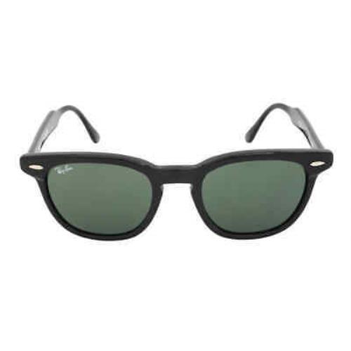 Ray Ban Hawkeye Green Square Unisex Sunglasses RB2298 901/31 50 RB2298 901/31 50 - Frame: Black, Lens: Green