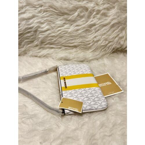 Michael Kors wallet  - Bright White w/Yellow Strip 4
