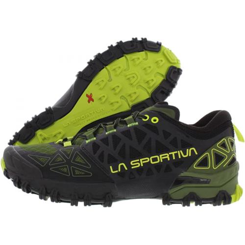 La Sportiva Mens Bushido II Trail Running Shoes Olive/Neon