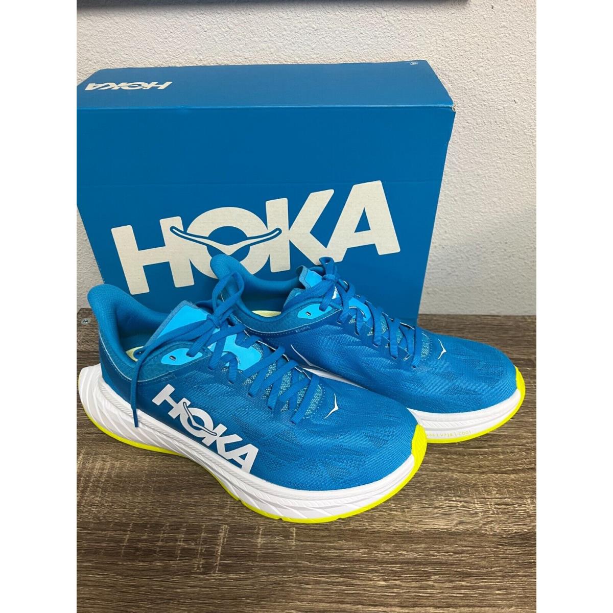 Mens Hoka One One Running Shoes Dbtcr - Blue Citrus 1113526