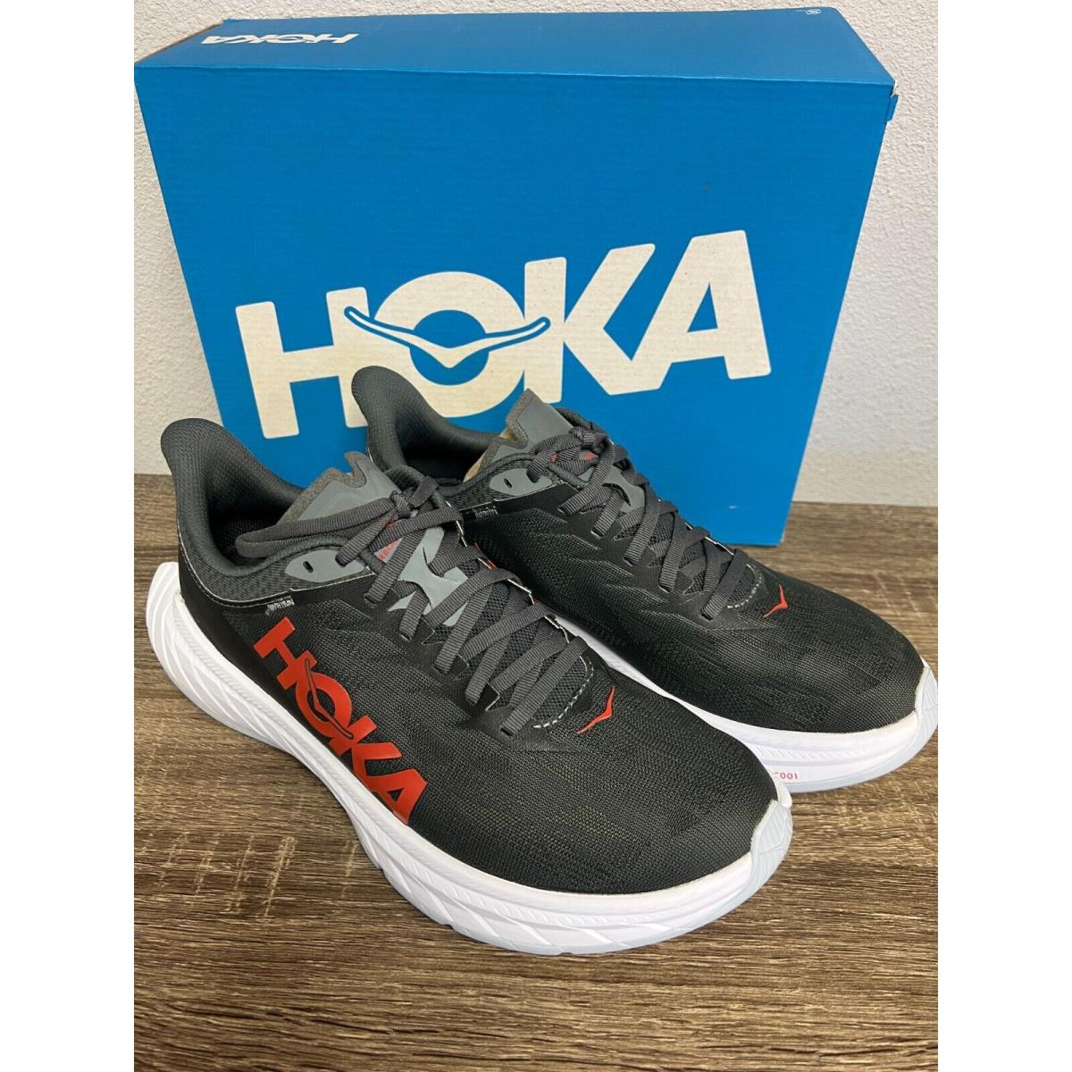 Mens Hoka One One Running Shoes Dsfs - Black Grey Red 1113526