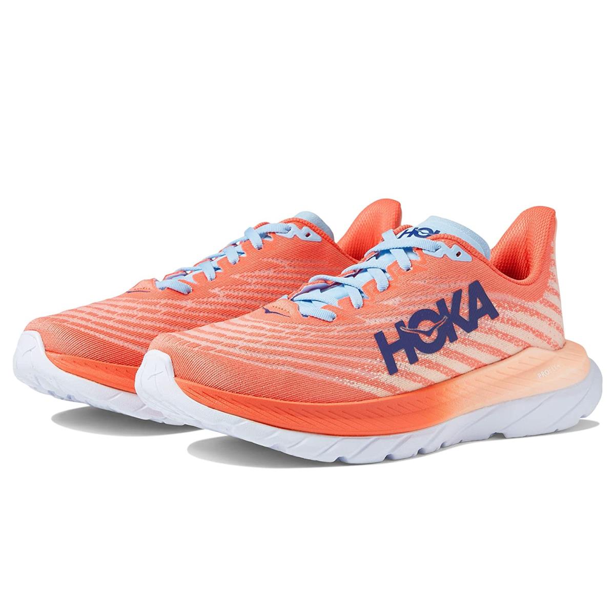 Woman`s Sneakers Athletic Shoes Hoka Mach 5 Camellia/Peach Parfait
